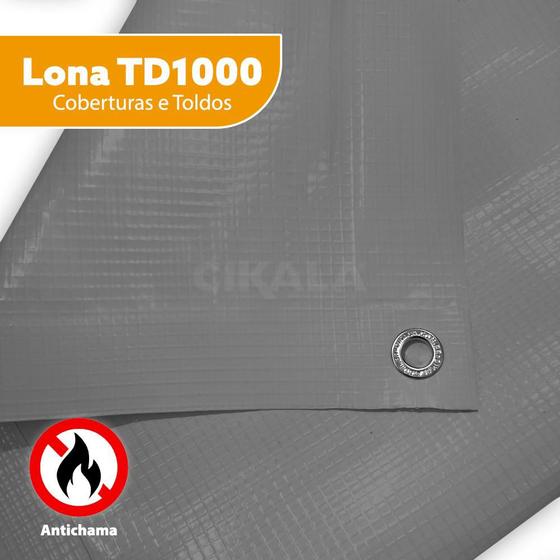 Imagem de Lona TD1000 Cinza 4x2 Metros Blackout Espessura 500 Micras Multiuso