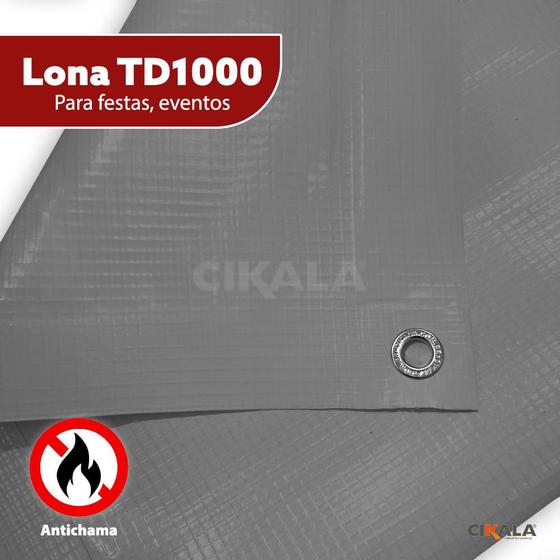 Imagem de Lona TD1000 Cinza 5x3 Metros Blackout Espessura 500 Micras Multiuso