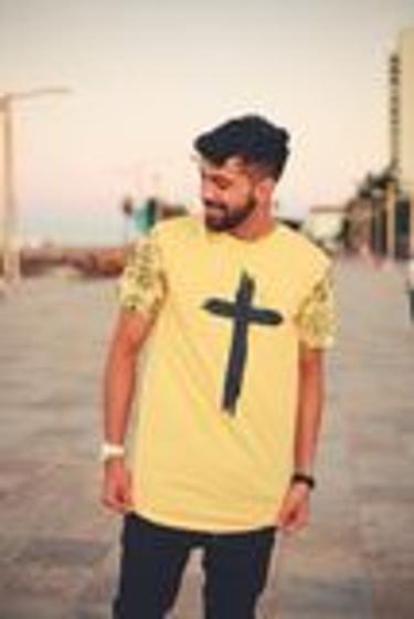 Imagem de Long masculina "Cruz" Amarela - M