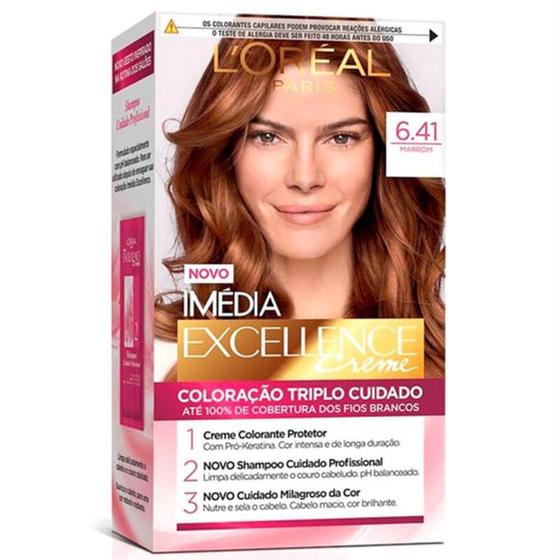 Imagem de Loreal Imedia Excellence Coloração 6.41 Marrom