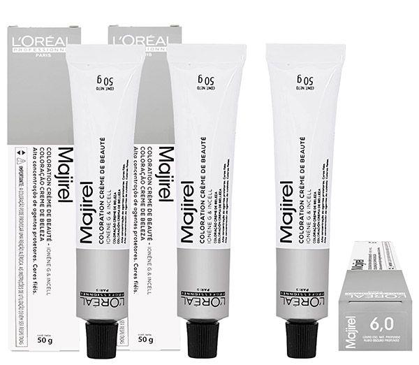 Imagem de Loreal Kit 3 Coloração Majirel 6.0 Louro Escuro Nat. Profundo 50g