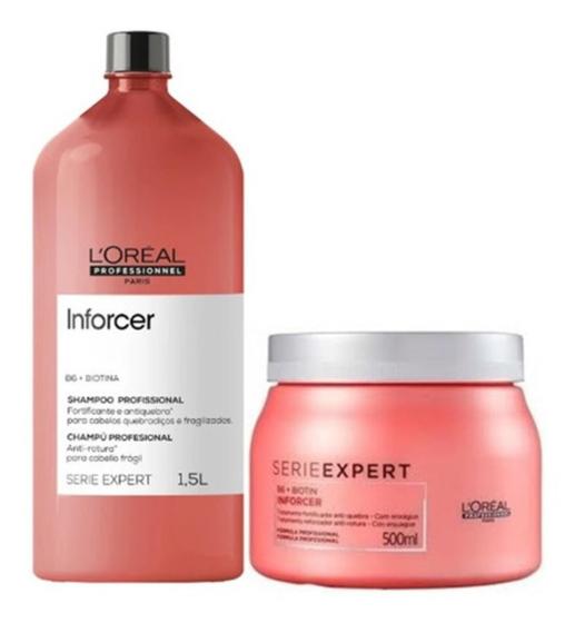 Imagem de Loreal Kit Inforcer Shampoo 1,5l+ Mascara 500g