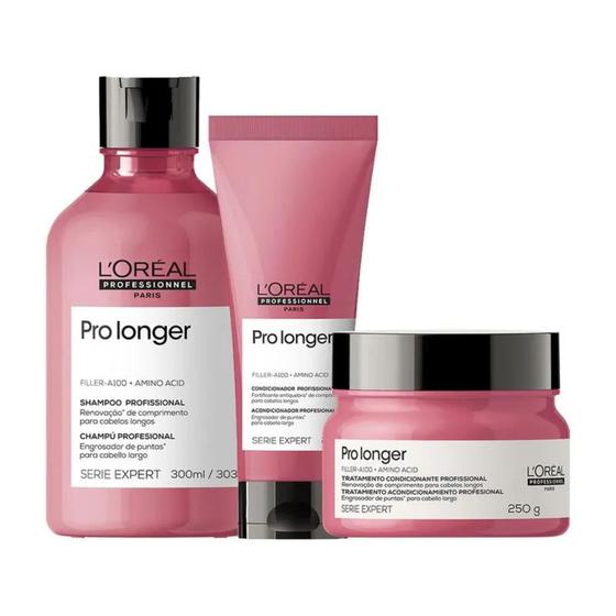 Imagem de Loréal Kit Pro Longer Sh 300ml + Cond 200ml + Masc 250gr