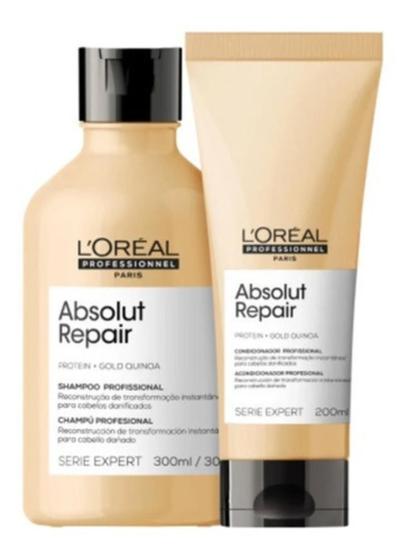 Imagem de Loréal Kit Shampoo 300ml + Condi 200m Absolut R Gold Quinoa