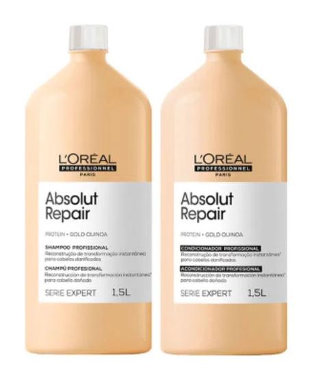 Imagem de Loréal Kit Shampoo + Condi Absolut Repair Gold Quinoa 1,5l