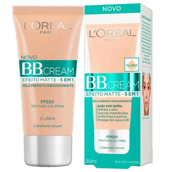 Imagem de Loréal paris bb cream 5 em 1 efeito matte fps50 clara 30g