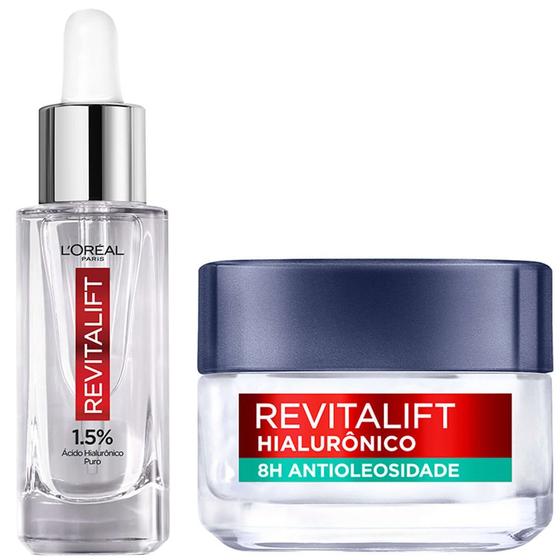 Imagem de LOréal Paris Revitalift Hialurônico Kit  Gel Creme Facial Antioleosidade + Sérum Preenchedor Facial Anti-Idade