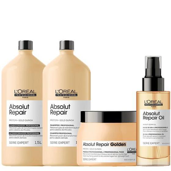 Imagem de LOreal Professionnel Absolut Repair Salon Golden Quarteto 4 Produtos