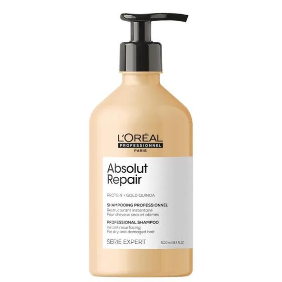 Loreal Shampoo Absolut Repair Gold Quinoa 500ML Menor preço em Loreal Shampoo Absolut Repair Gold Quinoa 500ML