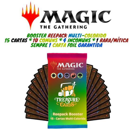 Imagem de Lote cartas Magic Booster Reepack com 15 Cartas Cor A Sua Escolha - Multi-Colorido