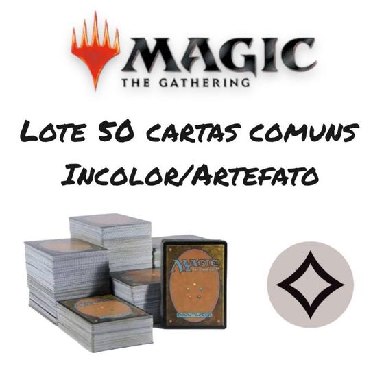 Imagem de Lote cartas Magic the Gathering Incolor/Artefato 50 cartas comuns Bulk MTG