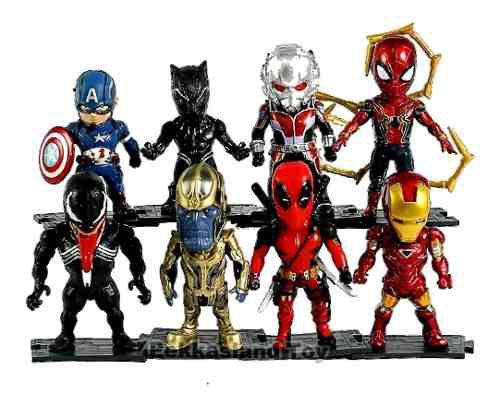 Imagem de Lote De Bonecos Miniaturas Marvel Venom Deadpool Thanos