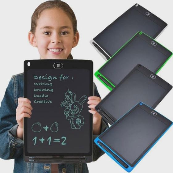 Imagem de Lousa Digital 12 Plg  LCD Tablete Infantil Para Escrever E Desenhar