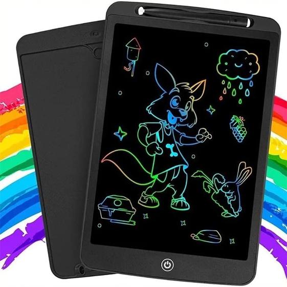 Imagem de Lousa Digital Desenho Tela Magnética Colorida LCD Tablet Infantil 12 Pol