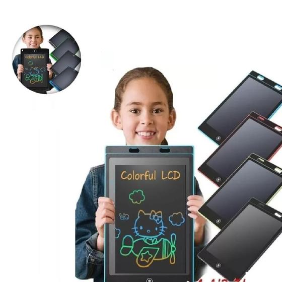 Imagem de Lousa Digital Infantil Tablet de Escrita 8 POLEGADAS Lousa Mágica LCD Escrita Colorida Desenho