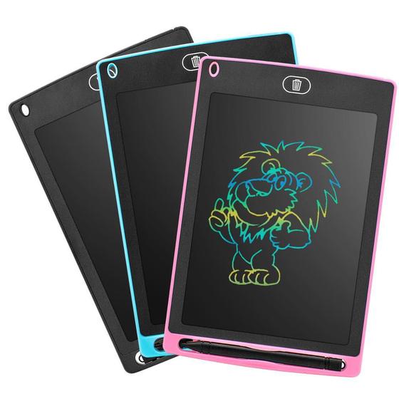 Lousa Digital Magica Colorida Infantil Para Escrever e Desenhar 10,5 ...
