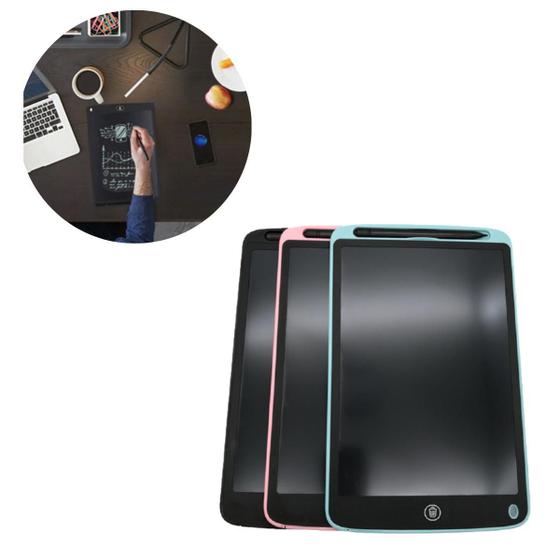 Imagem de Lousa Mágica Digital 12 Polegadas Tela LCD Infantil Com Caneta Para Escrever Desenhar Trabalhar Com Escrita Colorida