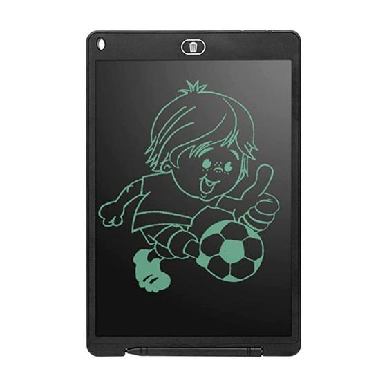Imagem de Lousa Mágica Infantil Digital Tablet Escrita Colorida Para Desenho Criança LCD 10" (Preto)