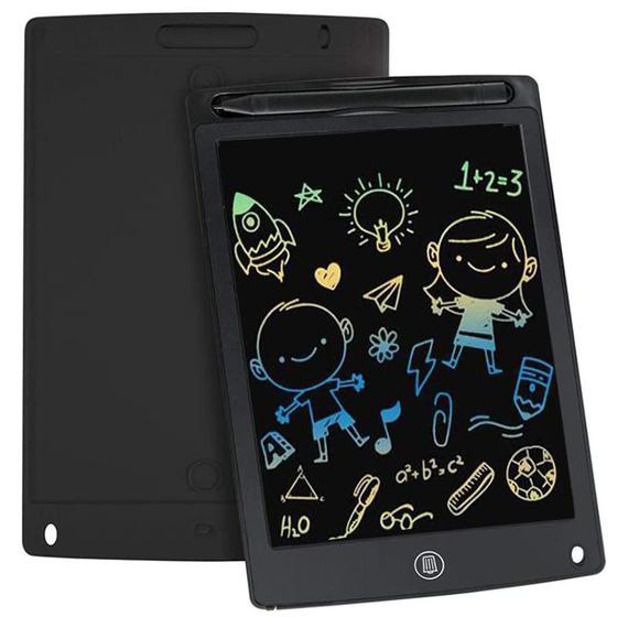 Imagem de Lousa Mágica Infantil Digital Tablet Escrita Colorida Para Desenho Criança LCD 12" (Azul)