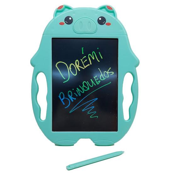 Imagem de Lousa Magica Tablet para Escrever ou Desenhar Color Porco Verde LM0021 - Dorémi