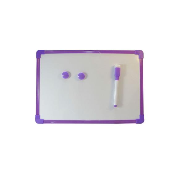 Imagem de Lousa magnética de plástico 20x30cm com caneta e apagador 20x15cm