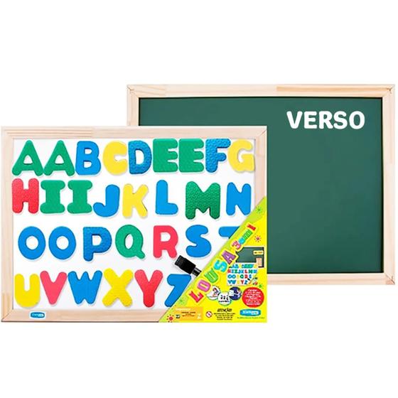 Imagem de Lousa Magnética Pedagógica Infantil Com Alfabeto E Marcador