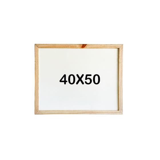 Imagem de Lousa Quadro Branco 40x50 Didática Sala De Aula Reuniões Planejamento Anotações Moldura Madeira Resistente