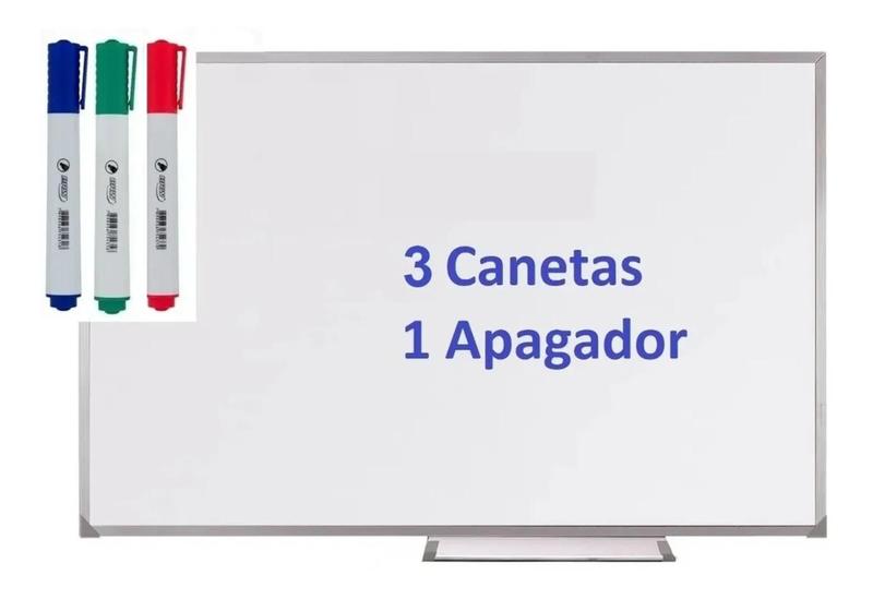 Lousa Quadro Branco Moldura De Aluminio 70x50 Cm + Brinde Menor preço em Lousa Quadro Branco Moldura De Aluminio 70x50 Cm + Brinde