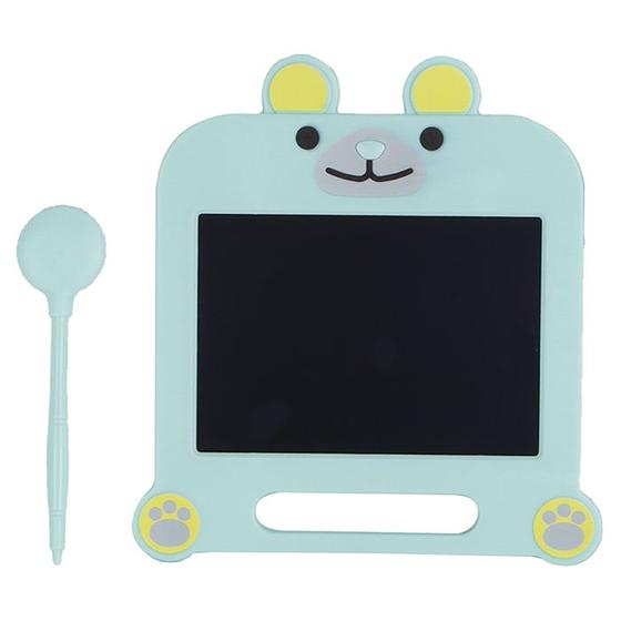 Imagem de Lousa Ursinho Infantil Mágica 3d 25Cm Tablet Desenhar, Escrever e Apaga Desenhos Colorido