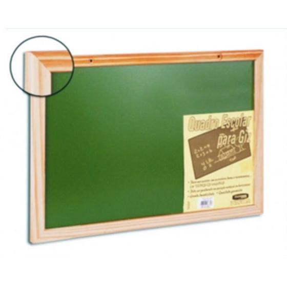 Imagem de Lousa verde quadro giz avisos recados moldura madeira 40x30cm cortiarte