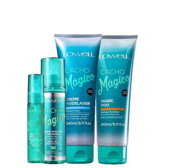 Imagem de Lowell Cacho Magico Shampoo 240ml Creme Modelador 240ml Oleo 60ml e Fluido 100ml