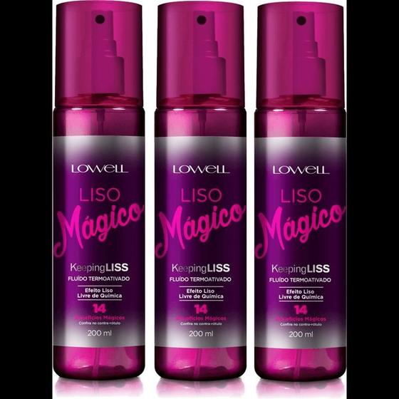 Imagem de Lowell Kit Liso Mágico Fluído 200ml 3 Un