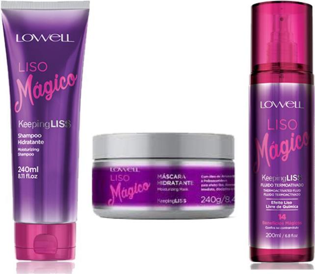 Imagem de Lowell Kit Liso Mágico Shampoo+Máscara+Finalizador 