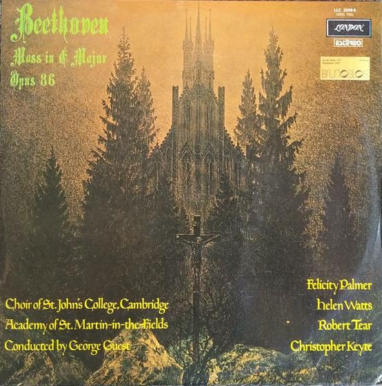 Imagem de Lp Beethoven--missa Em Do Maior Opus 86-london 1974 Argo