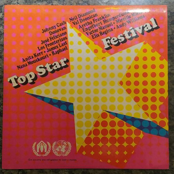 Imagem de Lp Top Star Festival-1972-johnny Cash-elis Regina-ajuda unicef