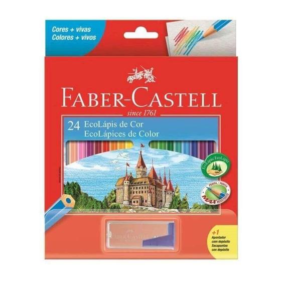 Imagem de Lpis De Cor 24 Cores Ecolapis Faber Castell - Faber-Castell