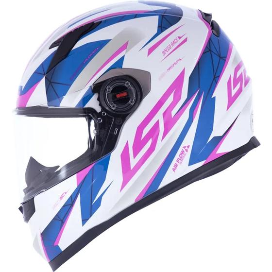 Imagem de Ls2 capacete ff358 draze wht/blu/pink