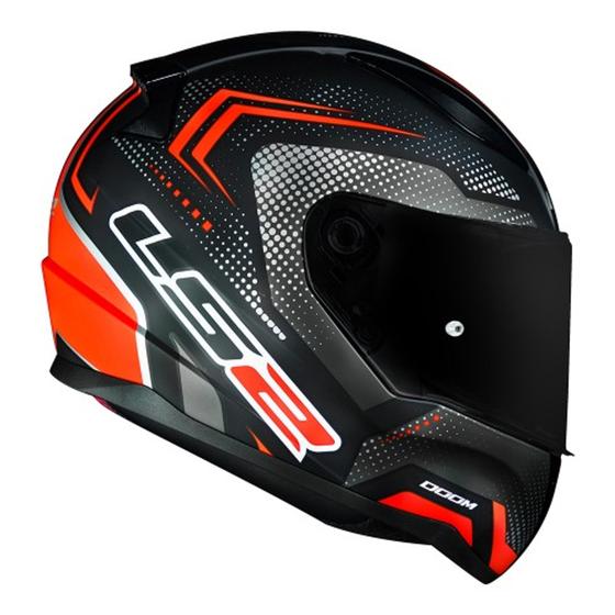 Imagem de Ls2 capacete rapid ff353 doom matte blk/red