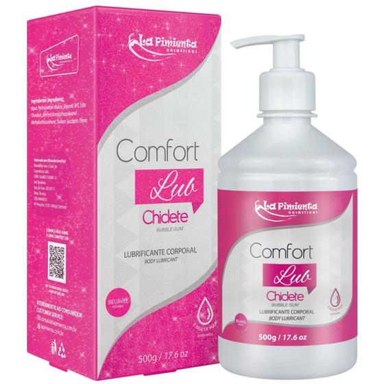 Imagem de Lubrificante comfort lub 500g base d'agua beijável la pimienta