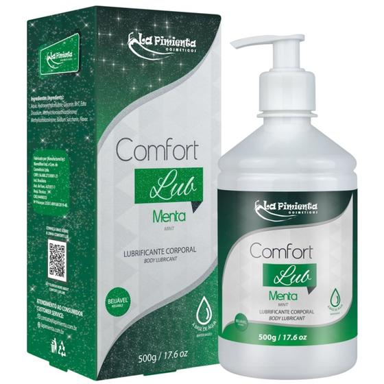 Imagem de Lubrificante comfort lub 500g base d'agua beijável la pimienta