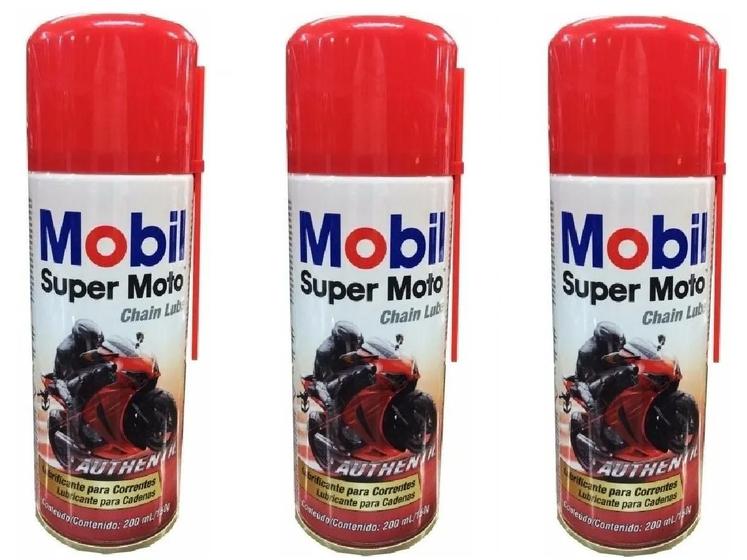 Lubrificante Corrente Mobil Chain Lube Spray 200ml - 3 Peças Menor preço em Lubrificante Corrente Mobil Chain Lube Spray 200ml - 3 Peças