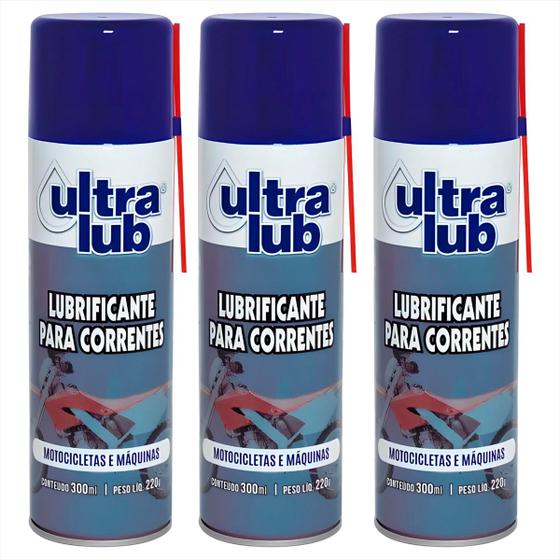 Lubrificante De Correntes Spray Para Motos 300ml Kit C/3 Menor preço em Lubrificante De Correntes Spray Para Motos 300ml Kit C/3
