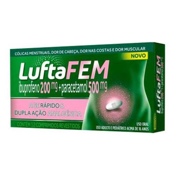 Imagem de Luftafem com 12 comprimidos  - RECKITT