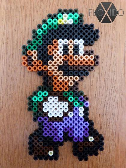 Imagem de Luigi - Mario Bros - Figura Pixel Art