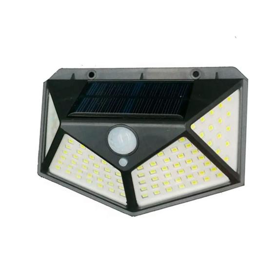 Imagem de Luminária 100 Led Energia Solar 3 Modos Iluminação