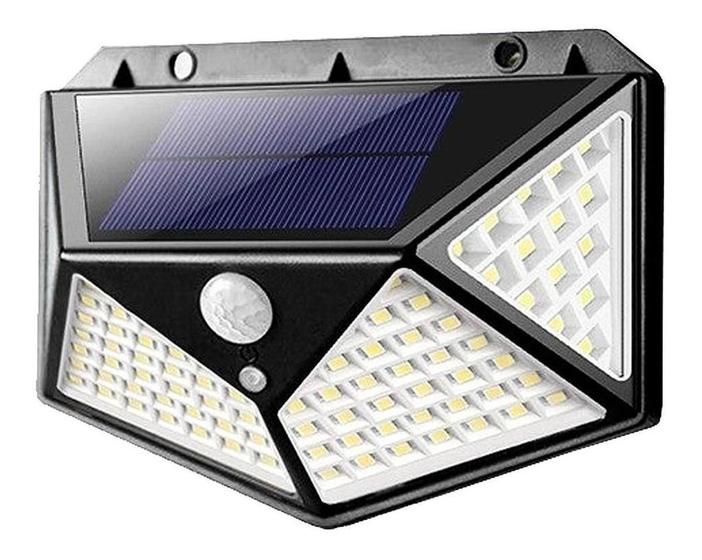 Imagem de Luminária 100 Leds Com Sensor De Presença Arandela Solar