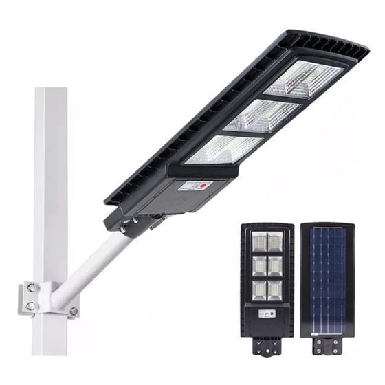Luminaria 150w Solar Refletor Led Placa Fotovoltaica Poste Luz Sensor