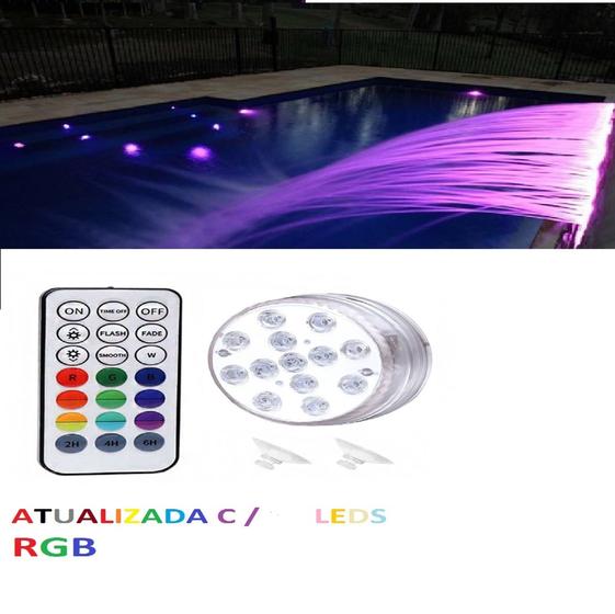 Imagem de Luminária 16 Cores Para Aquário Piscina Jardim Com Controle