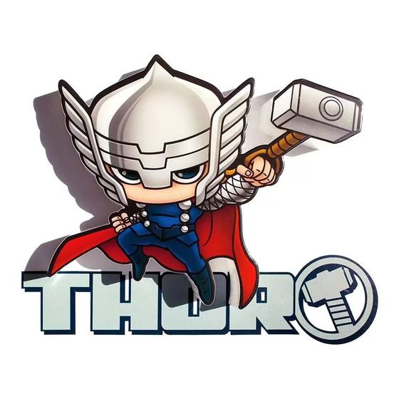 Imagem de Luminaria 3D Mini Marvel Vingadores Thor Deco Light