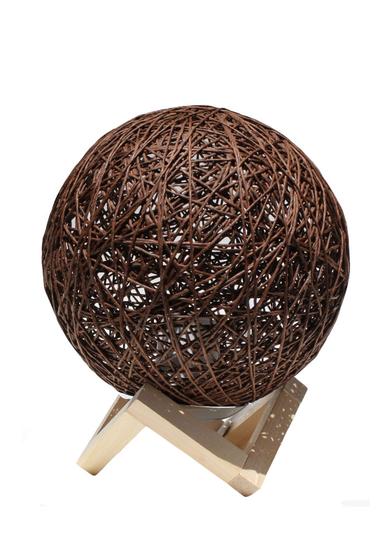 Imagem de Luminária Abajur Bola Com Soquete Bivolt Marrom